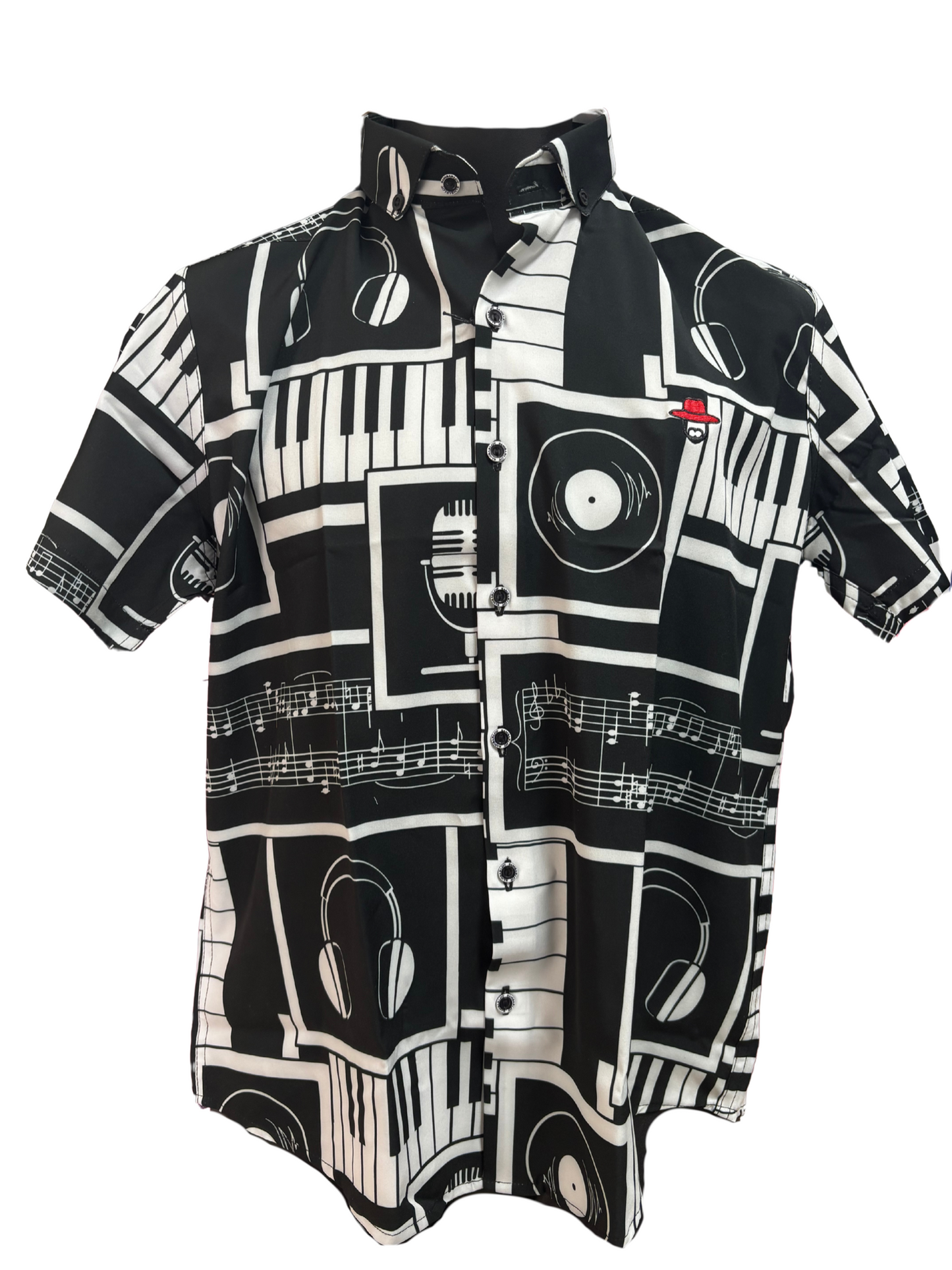 SAMBARLOT Black and White Piano Shirt