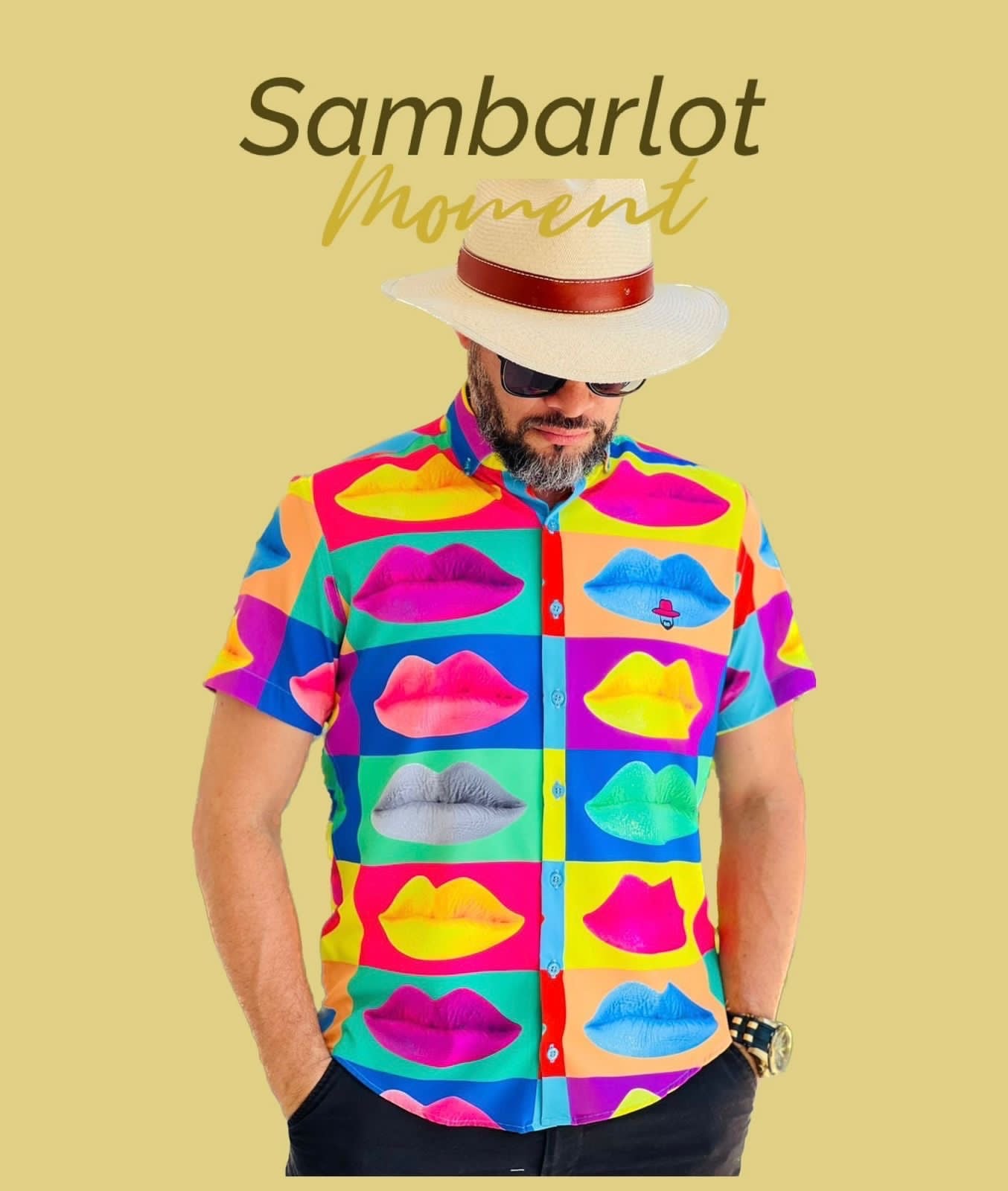 Sambarlot Lip Print Shirt