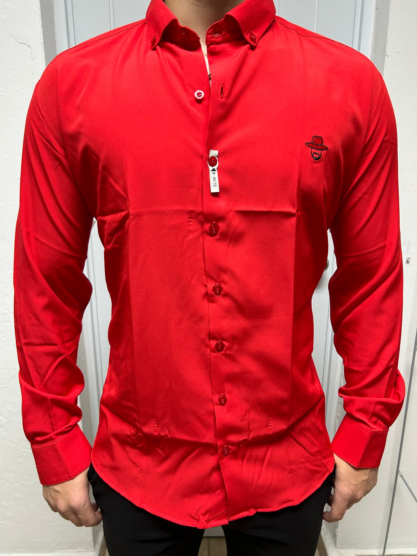 SAMBARLOT RED BUTTON UP