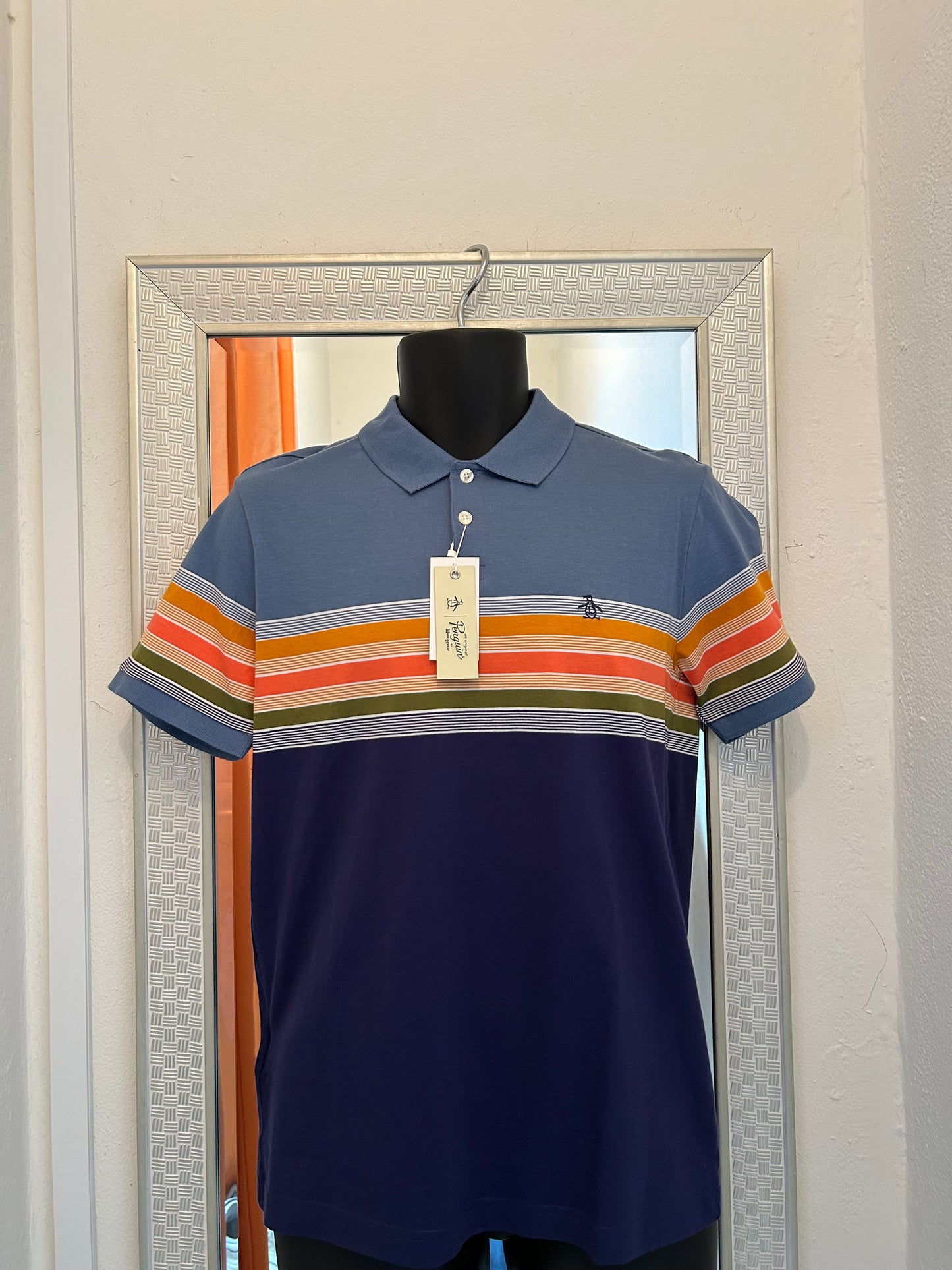 ORIGINAL PENGUIN BLUE AND DARK BLUE POLO