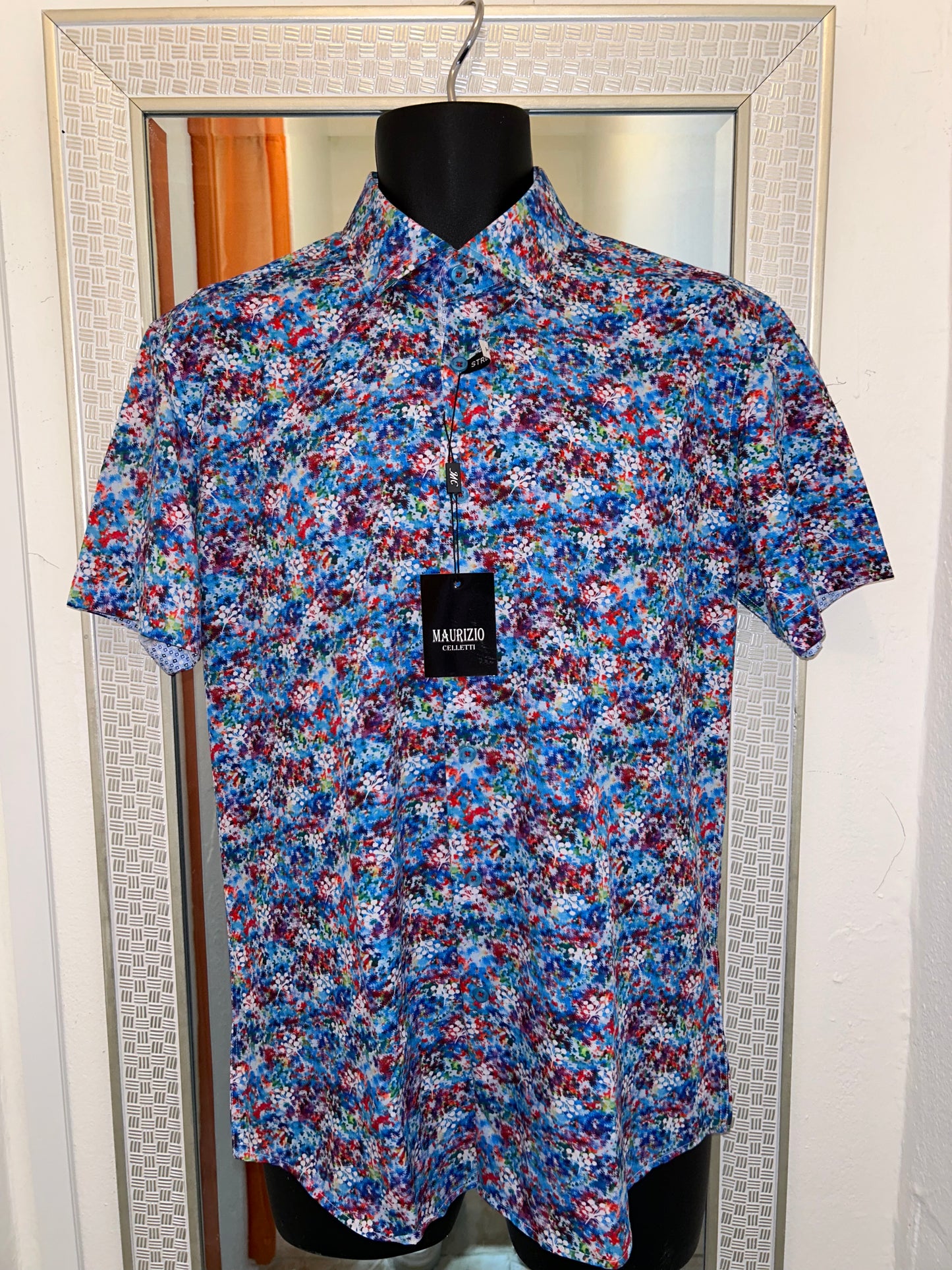 MAURICIO CELETTI ABTRACT PRINT SHIRT