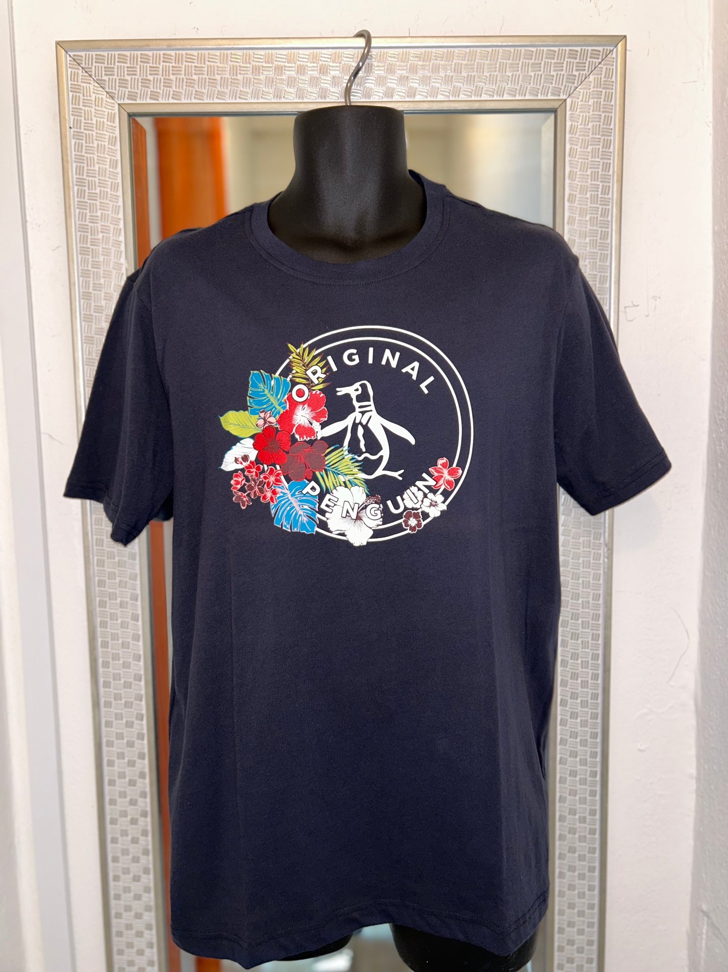 ORIGINAL PENGUIN NAVY TROPICAL T-SHIRT