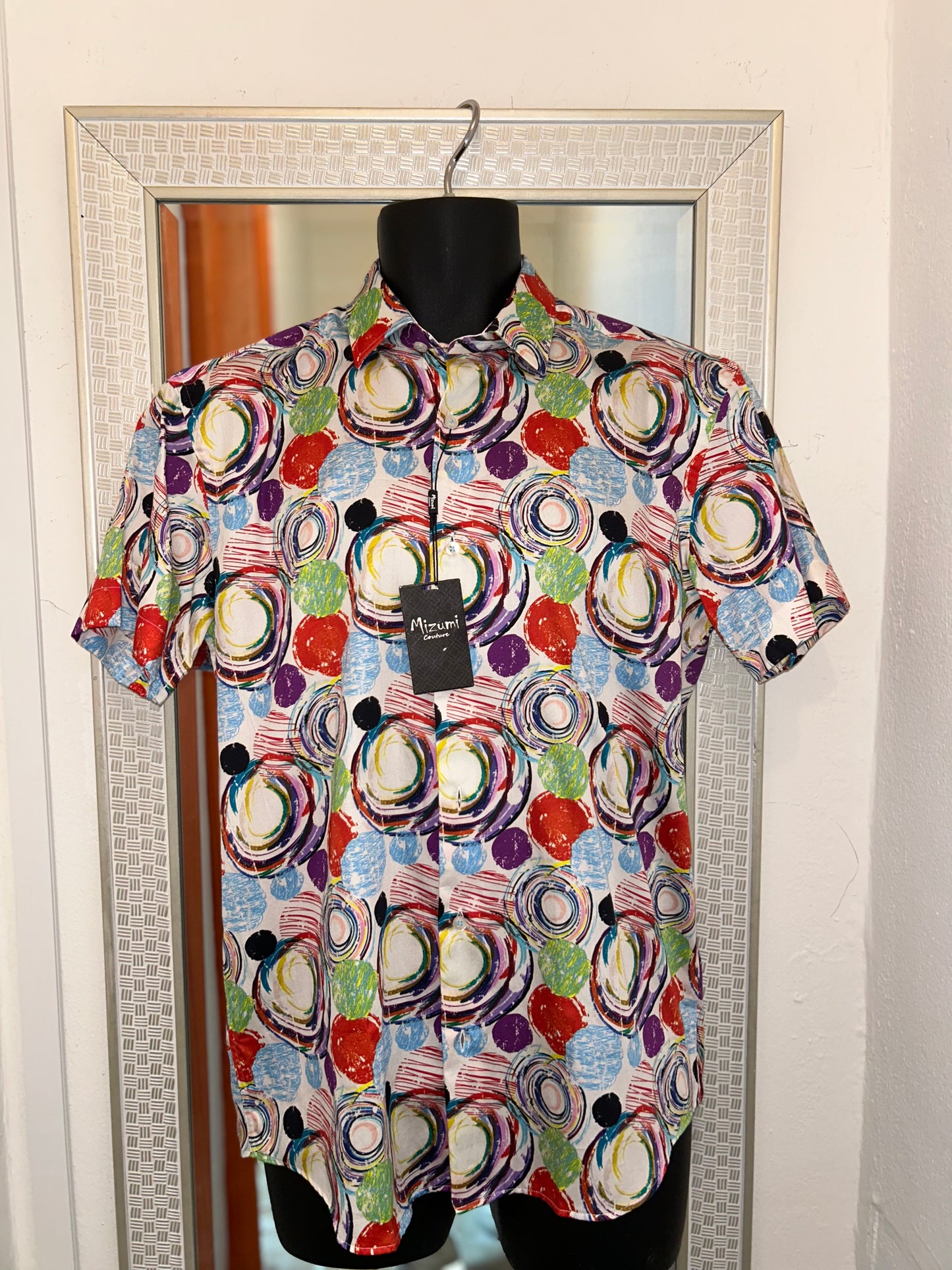 MIZUMI COLORFUL CIRCLE PATTERN SHIRT