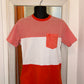 ORIGINAL PENGUIN ORANGE, PINK  AND DARK BLUE T-SHIRT